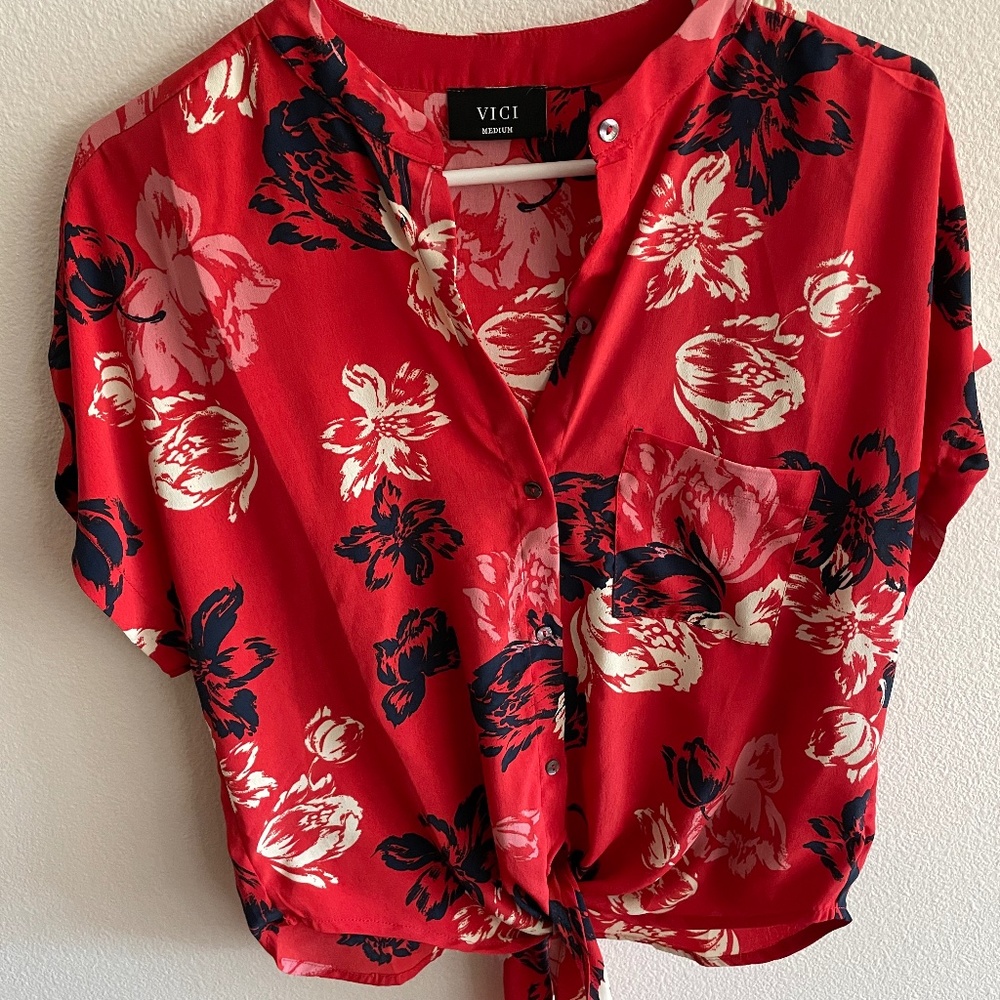 Tie blouse